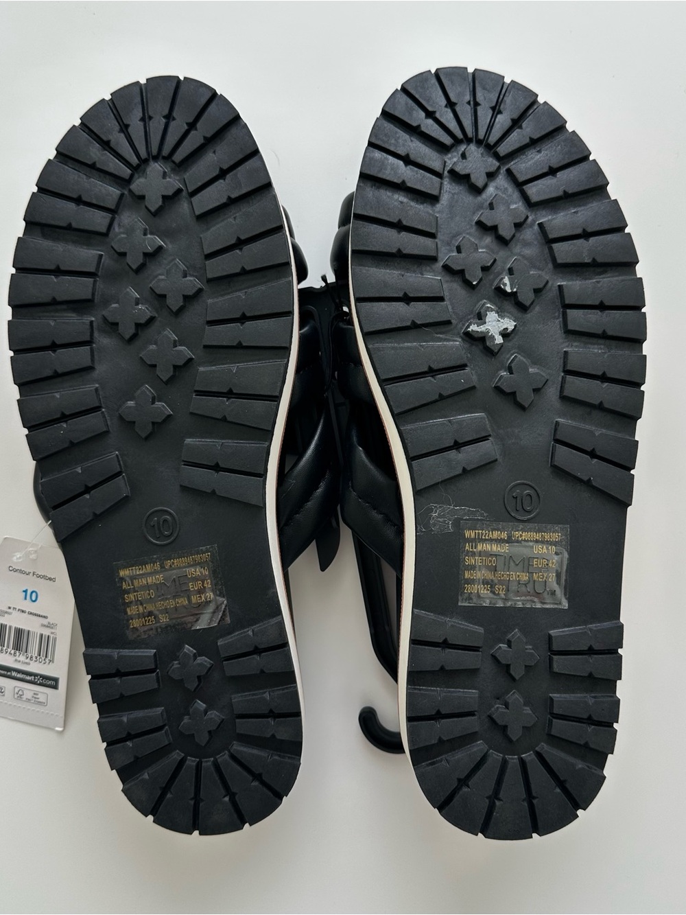 NWT Black sandals with 1.5 inch platform and thick straps- 10 - Picture 3 of 4